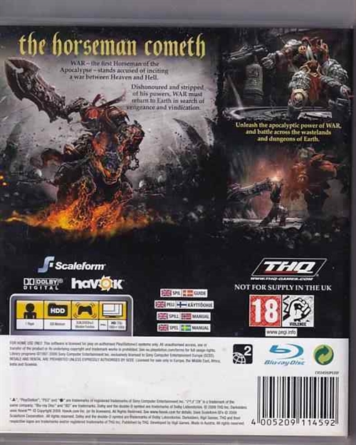 Darksiders - PS3  (B Grade) (Genbrug)